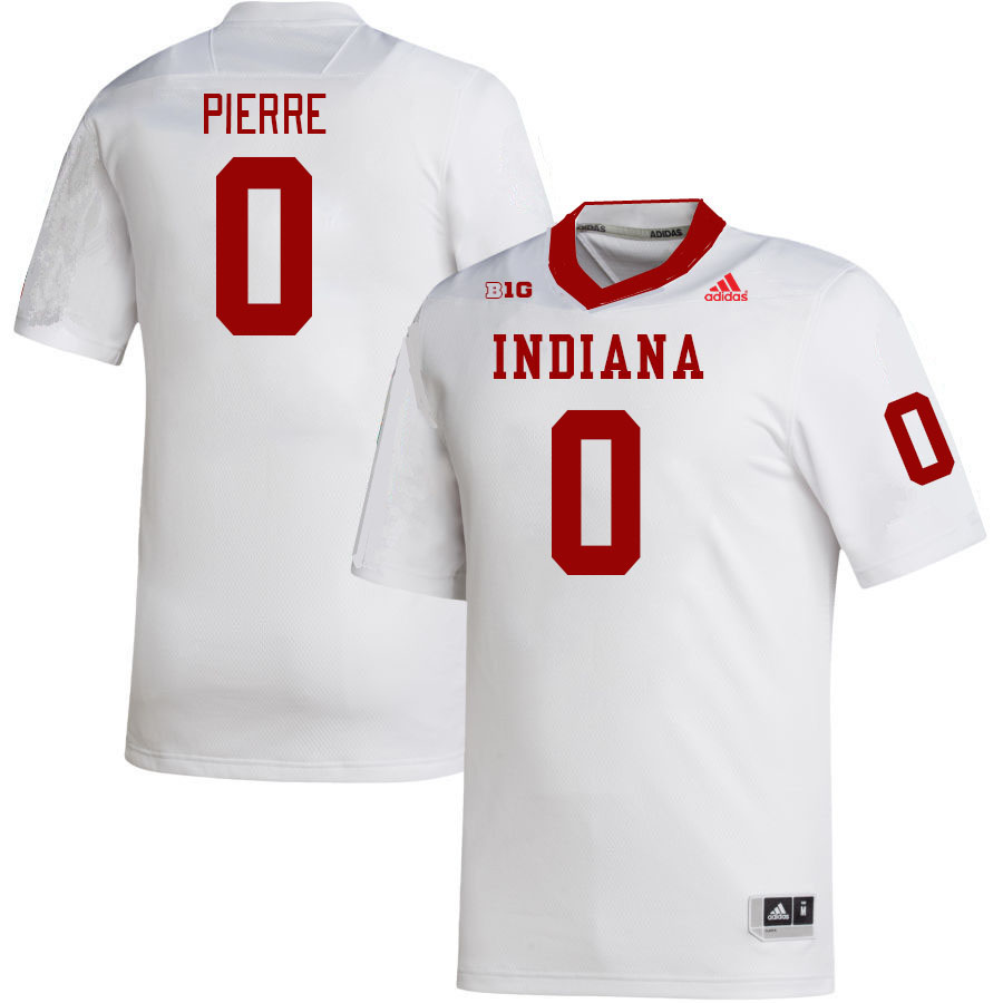 Men #0 Noah Pierre Indiana Hoosiers College Football Jerseys Stitched-White